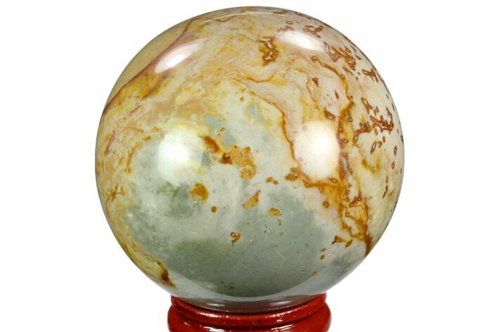 Polished Polychrome Jasper Sphere - Madagascar #124143